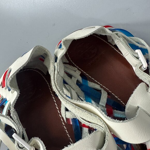 Tory Burch Huarache Multicolor Espadrille (Red, White, and Blue) - Picture 11 of 13